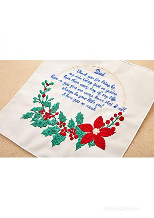 Father of The Bride Gifts Wedding Handkerchief Parents Gift from Daughter