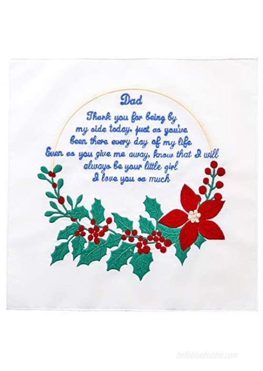 Father of The Bride Gifts Wedding Handkerchief Parents Gift from Daughter