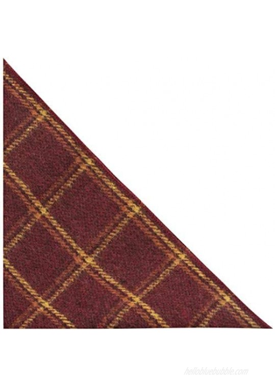 Heritage Warm Red Check Pocket Square Handkerchief