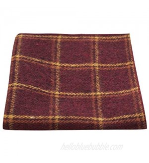 Heritage Warm Red Check Pocket Square  Handkerchief