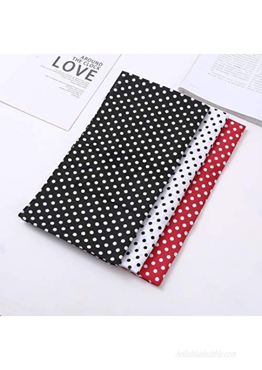 Houlife 6/12 PCs 100% Cotton Polka Dot Bandana with Assorted Color Vintage Handkerchief Square Soft Scarf 19.6×19.6''