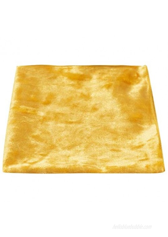 Luxury Gold Crushed Velvet Pocket Square  Handkerchief