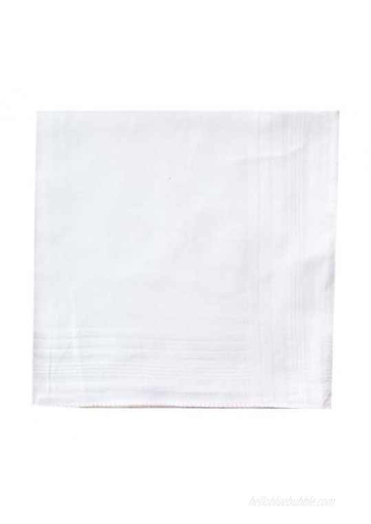 Mens Cotton White Handkerchiefs Pack