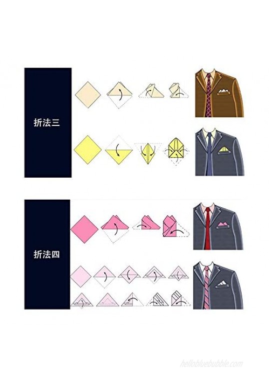 Men's Pocket Squares Cotton Striped Modern and Elegant Formal Suits Pocket Square (9.5 x 9.5 inch)