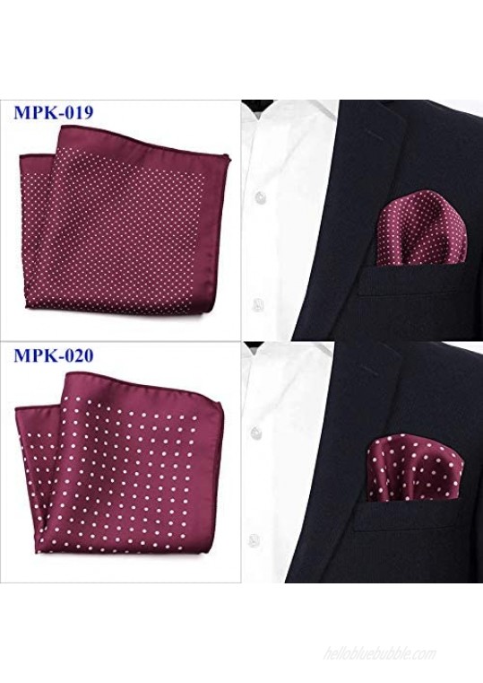 Men's Pocket Squares Cotton Striped Modern and Elegant Formal Suits Pocket Square (9.5 x 9.5 inch)