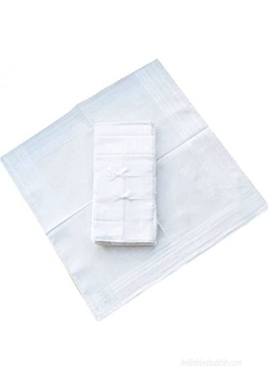 Men's Pure Cotton Handkerchief White Hankies