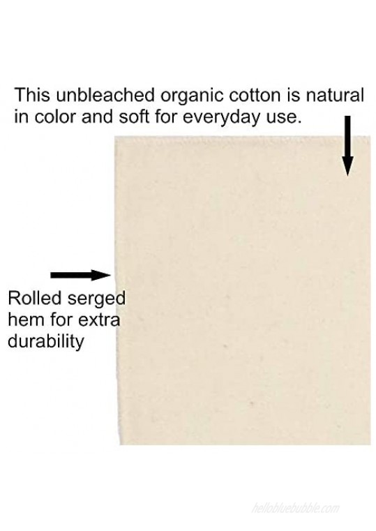 Organic Handkerchiefs Co Men’s Pocket Squares Unbleached Cotton 8 inch Pack of 3