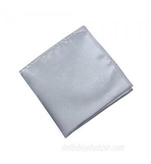 Premium Men's Handkerchief 100% Woven Silk Wedding Tuxedo Solid Pocket Square