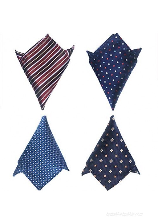 Pybider 8 Pack Men’s Pocket Squares Handkerchiefs Set Assorted Colors for Wedding Business Daily Occasion