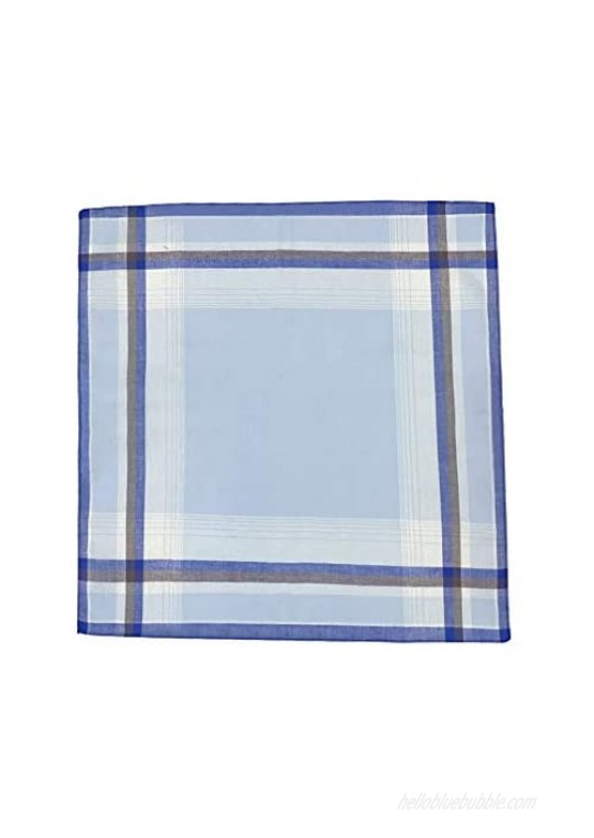 Soft Cotton Men’s Handkerchiefs 6 Pack Classic Hankies Assorted