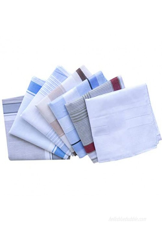 USM Mens Classic Woven Cotton Striped Handkerchiefs Hankies Pack