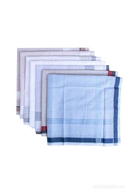 USM Mens Classic Woven Cotton Striped Handkerchiefs Hankies Pack