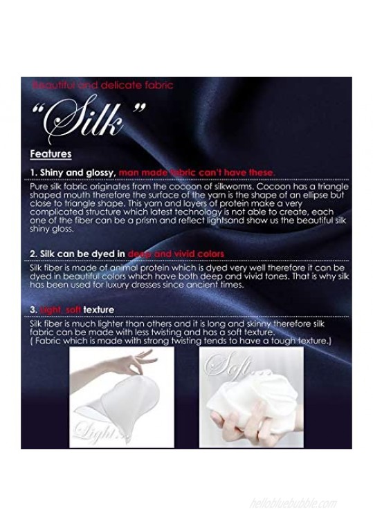 WANDM Pocket Squares for Men Silk 100% Big Size 13.75 × 13.75 inches Solid Color Satin Holder Set