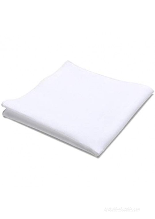 White Cotton Pocket Square Handkerchief with Gift Box