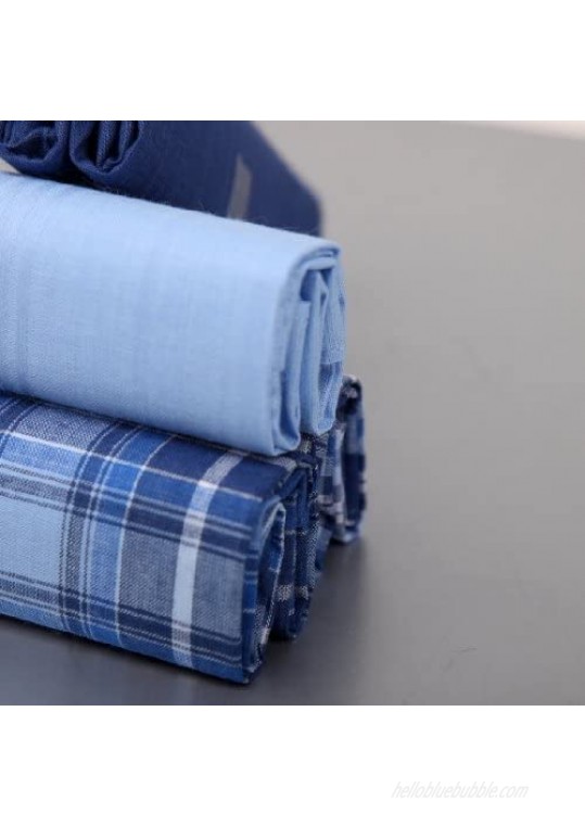 Y&G Men's Fashion Handmade Fabric 4 Pack Cotton Handkerchiefs Set Pretty Designer