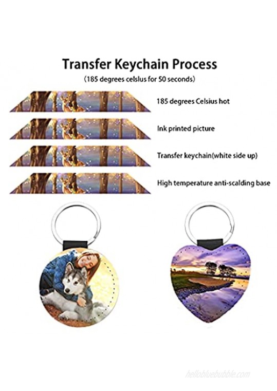 16 Pcs Sublimation Blanks Keychains Kits Blank PU Leather Keychain Keyrings Set with Wristlet Lanyard and Swivel Snap Hooks for DIY Keychain Tags(Gold)