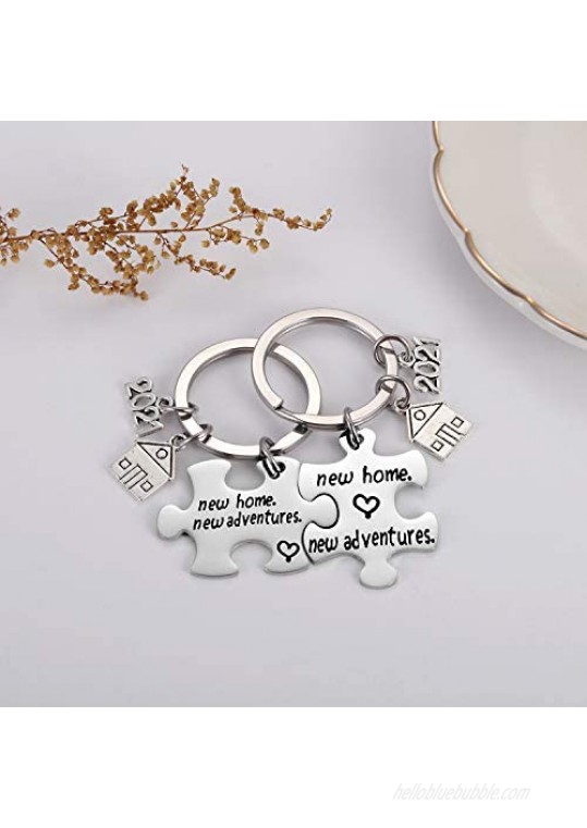 2021 New Home House Warming Key Chain Going Away Gifts Basket for Friends Moving Welcome Neighbor Housewarming Presents for New Apartment First Time Homeowners Couple