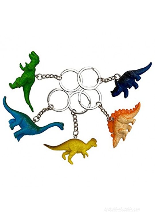 5 Pcs Dinosaur Keychains With Mini Figures for Men and Women