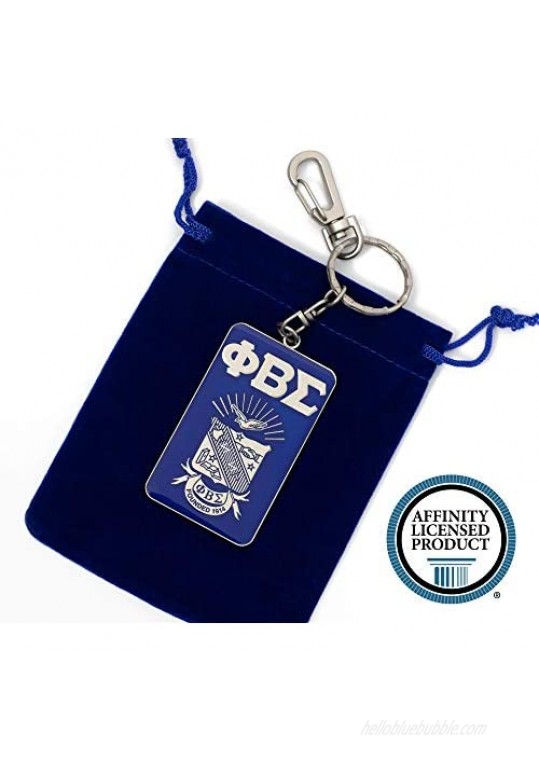 Bad Bananas Phi Beta Sigma Fraternity Paraphernalia Gifts - Officially Licensed - Keychain - Classic Letters and Shield