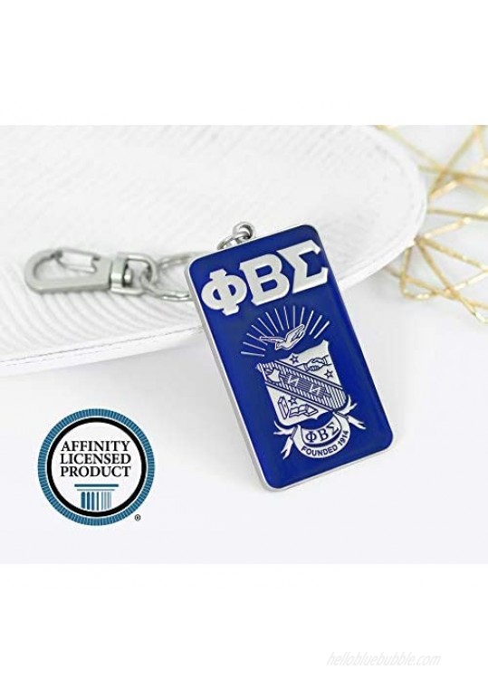 Bad Bananas Phi Beta Sigma Fraternity Paraphernalia Gifts - Officially Licensed - Keychain - Classic Letters and Shield