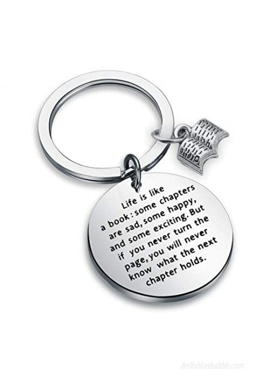 Book Lover Gifts for Women Book Club Keychain Librarian Gift Reading Lover Gift