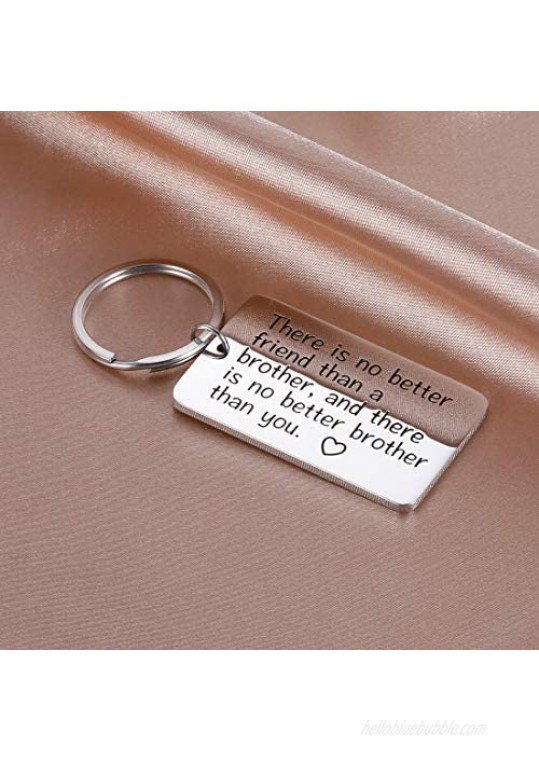 Brothers Day Gifts Keychain Inspirational Gift for Little Big Brother Men from Sister in law Best Friend Bff Men Gifts -Teen Adult Boys Keyring Birthday Wedding Family Tree Gift Present Fathers Day