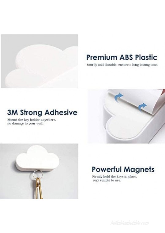 Cloud Magnetic Keychain Cloud Magnetic Wall Hanging Keychain Cloud Keychain (White)