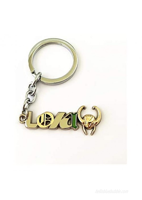 Community of Fandoms Superhero Loki helmet Logo Keychains Gifts for Men Woman