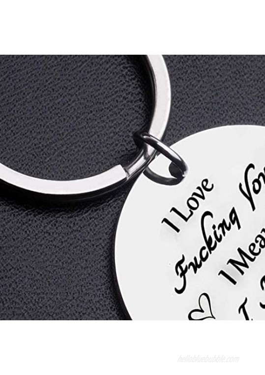 Couple Keychain Gifts for Husband Wife Boyfriend Girlfriend Key Tags for Valentine Birthday Anniversary Wedding Day Gifts Engraved I Love You Jewelry Gifts for Her Him