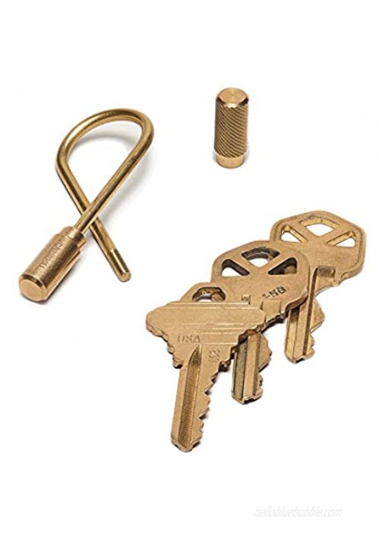 Craighill Closed Helix Keyring | Brass