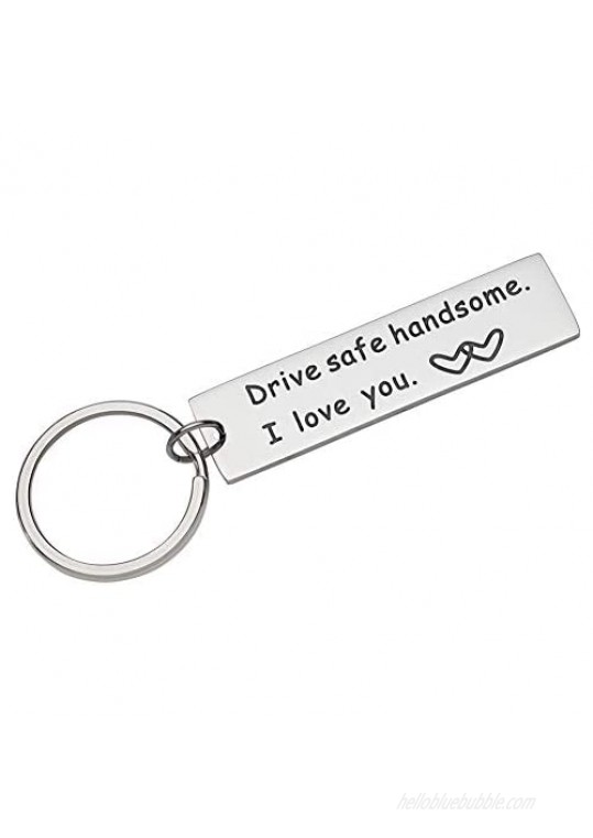 Drive Safe I Love You Keychain Christmas Birthday Gifts for Boyfriend Husband Dad New Driver