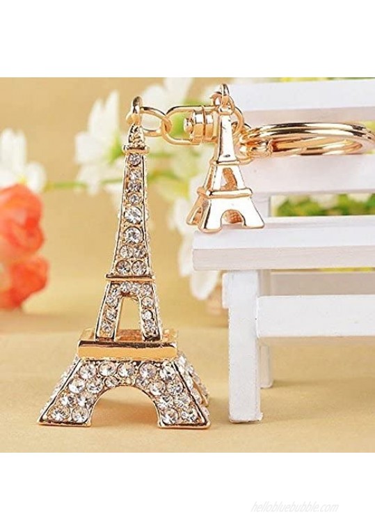 Eiffel Tower Sparkling Charm Blingbling Keychain Crystal Rhinestone Pendant Gift