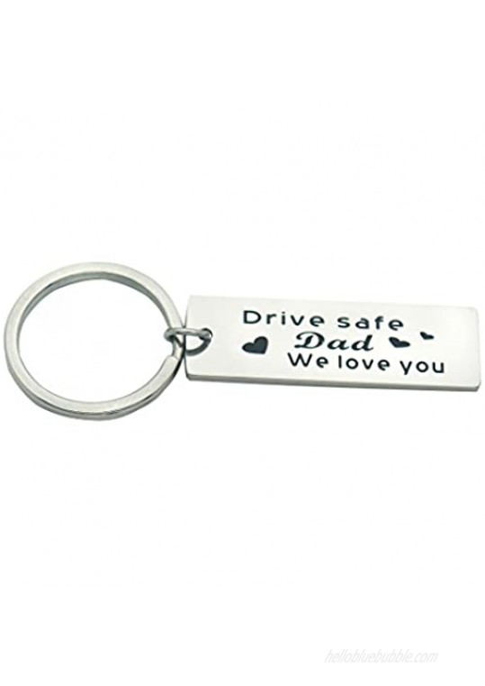 Eilygen Personalized for Trucker Dad Drive Safe Keychain Trucker Gift