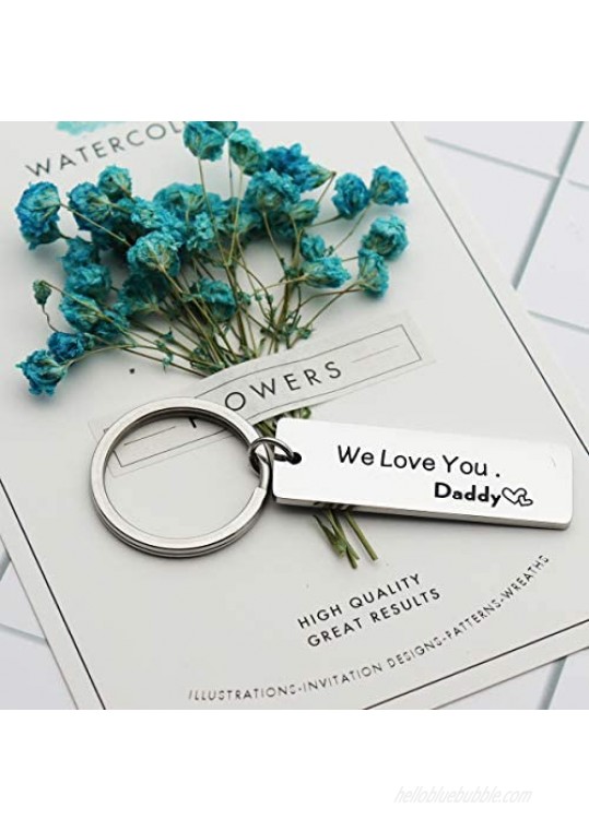 Father’s Day Gift - Dad Gift from Daughter Son We Love You Daddy Keychain Gift for Dad Father Mens Gift