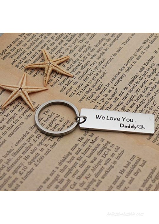 Father’s Day Gift - Dad Gift from Daughter Son We Love You Daddy Keychain Gift for Dad Father Mens Gift