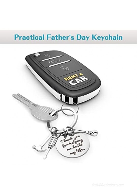 Fathers Day Keychain for Dad Dad Keychain Key Rings from Kids Daughter Son
