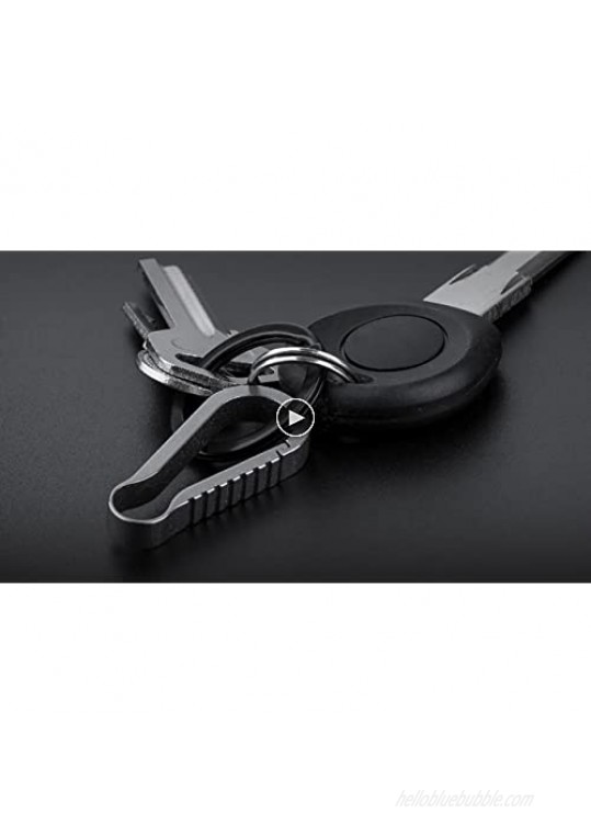 FEGVE Titanium Carabiner Keychain Small Carabiner Clip Quick Release Keychain for Men Women