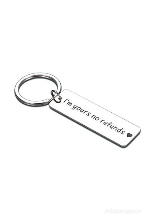Funny Anniversary Birthday Gifts keychain for Boyfriend Husband Girlfriend Wife Couple Gift for Him Her Valentines Day Gift Keyring for Men Women Christmas Wedding fiancé fiancée Love You Jewelry
