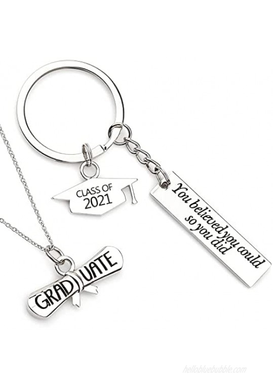 Graduation Gifts 2021 Senior Keychain for Grads - Inspirational Key Ring for Teen - Graduation Friendship Gifts For Her/Him College high school Jewelry Present Gift for Boy Girl Grads