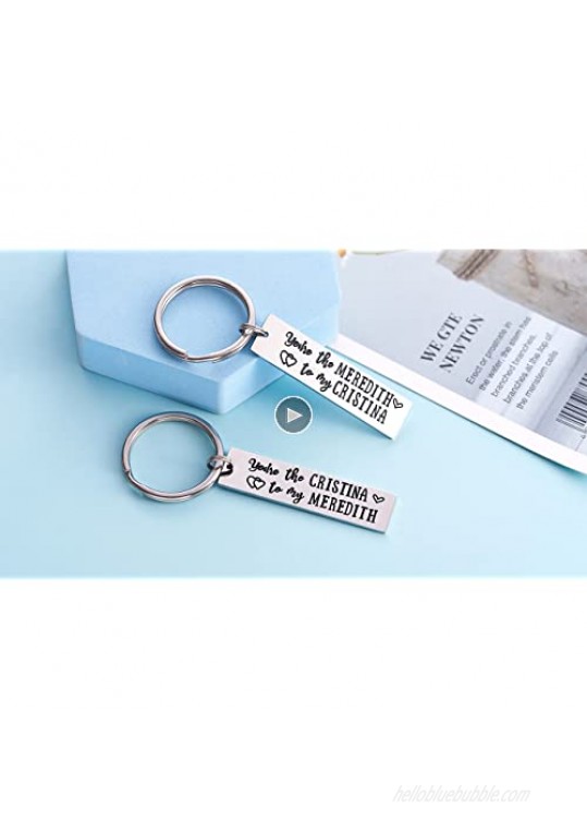 Greys Anatomy Gifts For Women Best Friend Youre My Person Keychains Set of 2