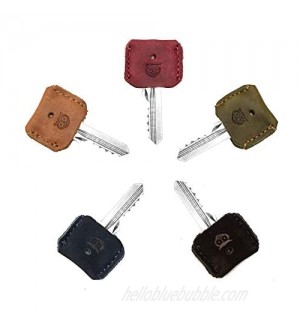 Hide & Drink  Durable Leather Key Covers (5 Pack) Handmade :: Multicolor Nature