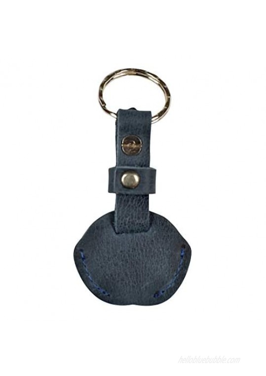 Hide & Drink Leather Key Sleeve Key Ring Holder Vintage Cover Stylish Accessories Handmade :: Slate Blue