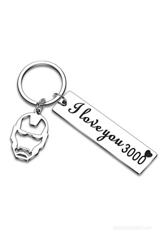 I Love You 3000 Keychain Gift for Daughter Son Dad Mom Gifts Anniversary Keychain for Husband Wife Birthday for Her Him Women Men