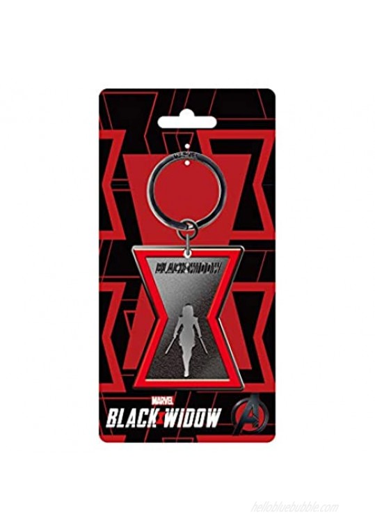 Marvel Black Widow Logo Color Pewter Key Ring