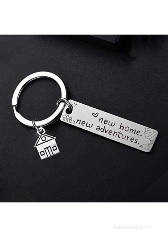 New Home Keychain - Housewarming Gift for New House Homeowner Moving in Key Chain Realtor Closing Gifts Keyring