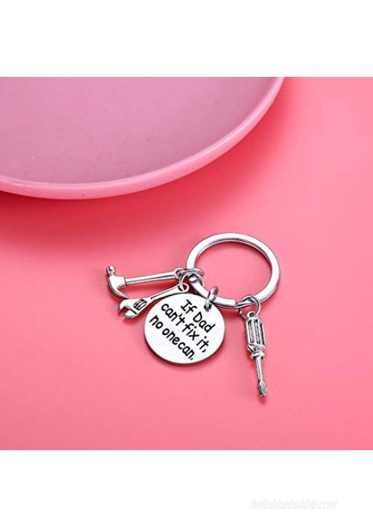 Papa Dad Gifts - If Dad Papa Can’t Fix It Keychain Gifts for Dad from Daughter Son Fathers Day