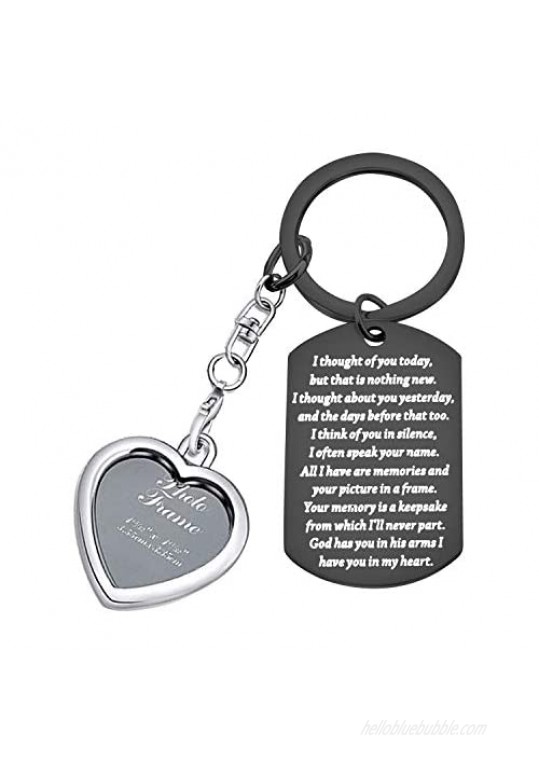 PLITI Sympathy Gift I Thought of You Today But That is Nothing New Sympathy Keychain Memorial Gifts