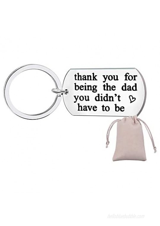 Stepdad Gifts from Daughter or Son Fathers Day Gifts for Step Father Step Dad Gift from Stepdaughter or Stepson Step Dad Keychain Papa Birthday Gift
