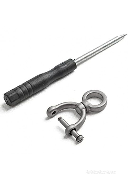 TISUR Titanium Swivel D-Rings with Screw Shackle Horseshoe U Shape Key Ring DIY with Rotated Link Leather Craft Purse 1 pcs